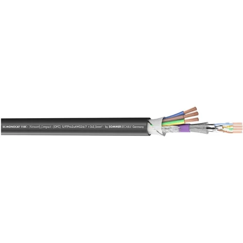 Sommer Cable SC-Monocat 110C (500-0151-1) Комбинированный кабель (CAT7 + питание), 3х2,5мм2+4х2х0,48мм2