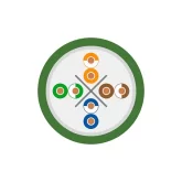 Sommer Cable SC-MERCATOR CAT6 EXTEND U/UTP PVC/FRNC GRN (581-0214) Кабель "Витая пара", CAT 6a, 4х2х0.22мм2