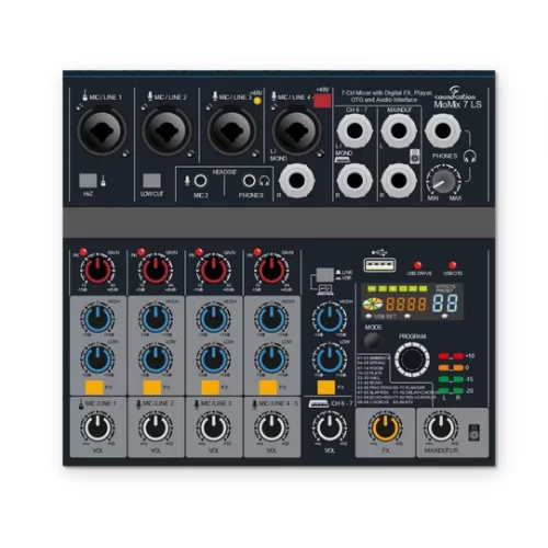 Soundsation MioMix-7LS 7-канальный аналоговый микшер, FX, MP3, Bluetooth