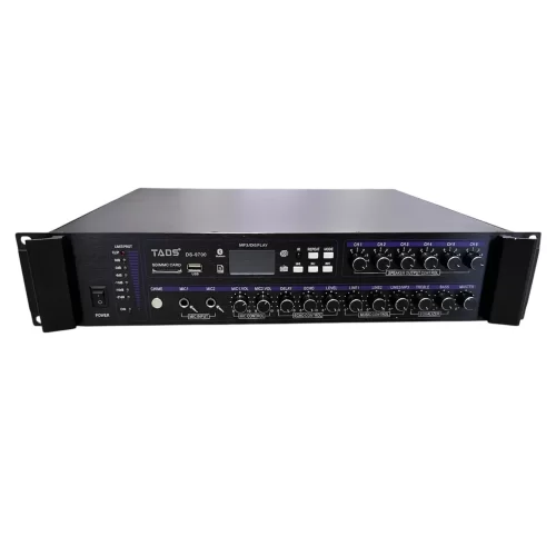 TADS DS-9700 Трансляционный микшер-усилитель, 700 Вт., MP3, FM, Bluetooth, 6 зон