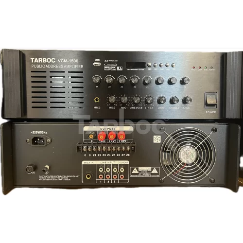 Tarboc VCM-1500L Трансляционный микшер-усилитель, 1500 Вт., MP3, FM, Bluetooth, 8 зон