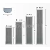 Tarboc ZH-3020 Всепогодная звуковая колонна, 20 Вт., 2х4"