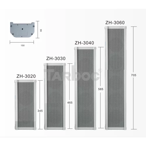 Tarboc ZH-3020 Всепогодная звуковая колонна, 20 Вт., 2х4"