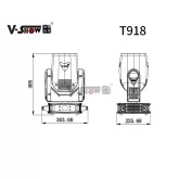 V-Show T918 Guardian Вращающаяся голова Beam, 80 Вт.