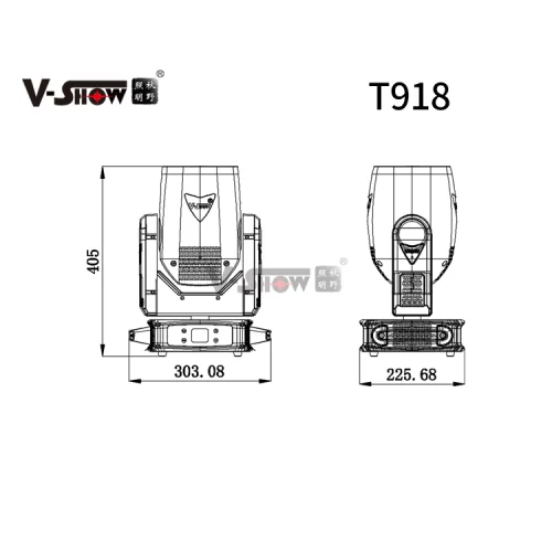 V-Show T918 Guardian Вращающаяся голова Beam, 80 Вт.