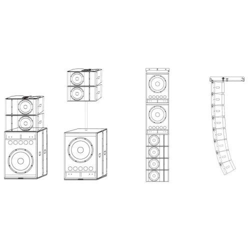 Volta Red Line TOP Left Элемент ЛМ, 500 Вт., 12"+2х2"