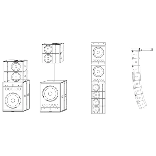 Volta Red Line TOP WP Left Элемент ЛМ, 500 Вт., 12"+2х2", IP 55