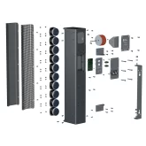 HK Audio P10i TR Звуковая колонна, 150/75/37 Вт., 100/70 В, 10х3", IP66