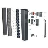 HK Audio P10j TR Звуковая колонна, 150/75/37 Вт., 100/70 В, 10х3", IP66