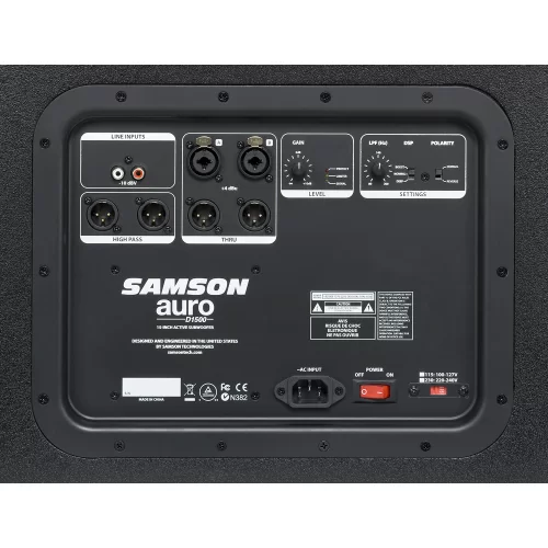 Samson Auro D1500 Активный сабвуфер, 1000 Вт., 15"
