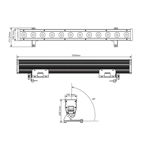 Stage4 BarTone 12x15F IP  Архитектурный LED светильник, 12х15 Вт., RGBW, IP 65