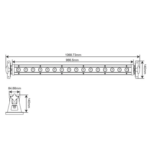 Stage4 BarTone 16x6F IP  Архитектурный LED светильник, 16х6 Вт., RGBW, IP 65