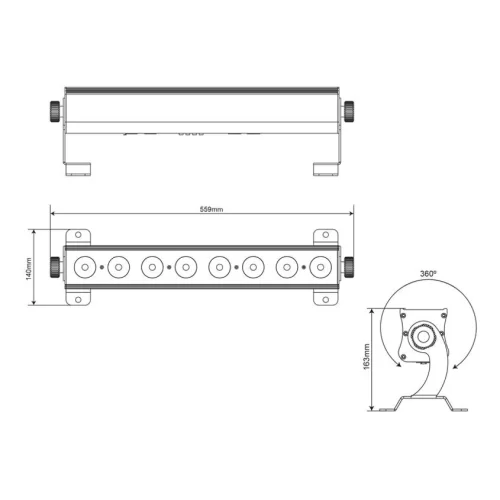 Stage4 BarTone 8x10XWAU  Линейный LED светильник , 8 х 10Вт., RGBWA+UV