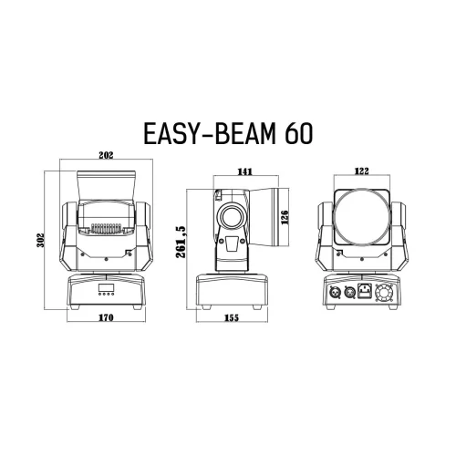 Stage4 EASY-BEAM 60 Вращающаяся голова, Beam, 60 Вт.