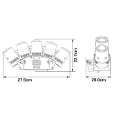 Stage4 FAN 5x40XW Светодиодный светильник сценических эффектов
