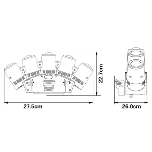 Stage4 FAN 5x40XW Светодиодный светильник сценических эффектов