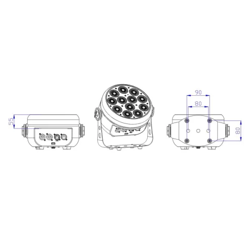 Stage4 FASHION PAR 12x10XWAU Прожектор LED PAR, 12x10 Вт., RGBWAUV