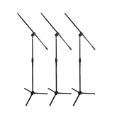 Ultimate Support MC-40B PRO 3-pack Комплект стоек микрофонных журавль на треноге, 3 штуки, цвет чёрный