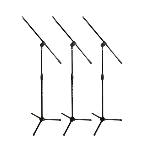Ultimate Support MC-40B PRO 3-pack Комплект стоек микрофонных журавль на треноге, 3 штуки, цвет чёрный