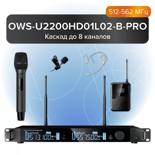 Октава OWS-U2200HD01L02-B PRO Радиосистема с поясным и ручным передатчиками