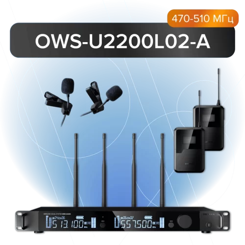 Октава OWS-U2200L02-A Радиосистема с 2-мя петличными микрофонами