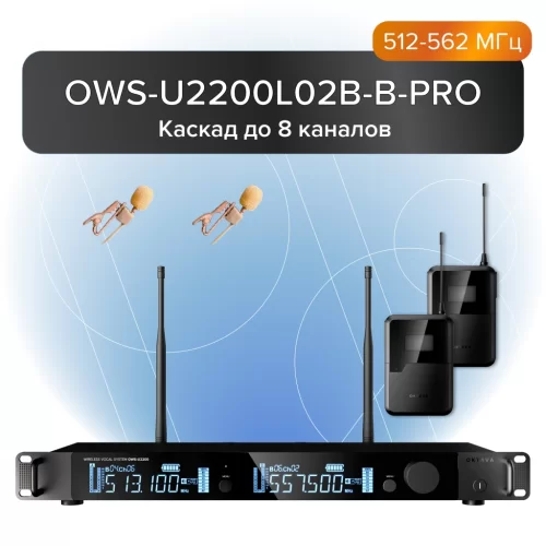 Октава OWS-U2200L02В-B PRO Радиосистема с 2-мя петличными микрофонами